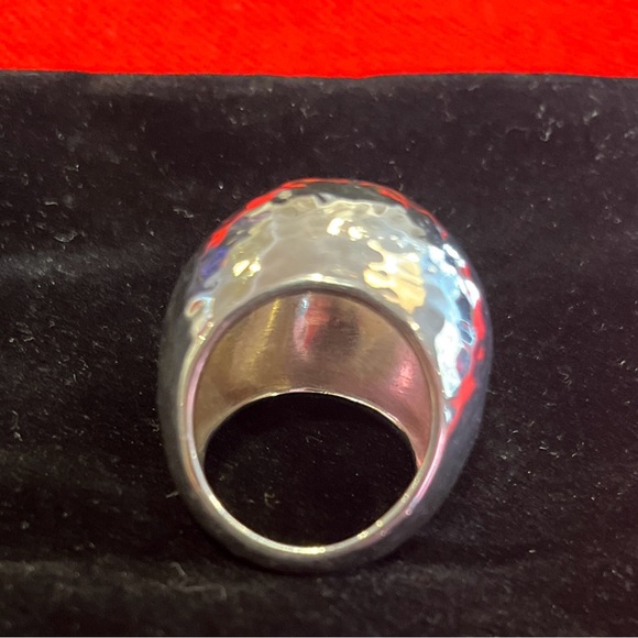 IPOLITA Classic Sterling Silver Hammered Dome Ring - Picture 10 of 11